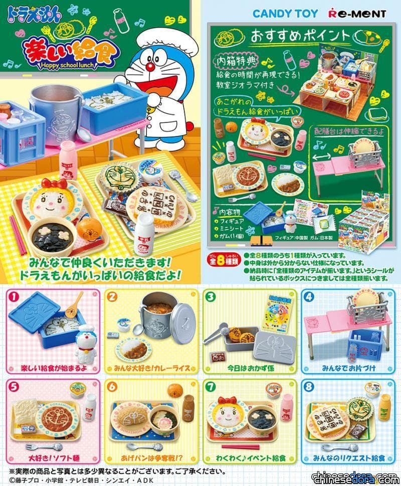 [日本] 哆啦A夢當廚師 作特色營養午餐給你吃! 「哆啦A夢快樂營養午餐」食玩登場