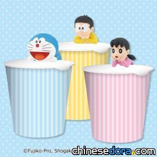 [日本] 6款哆啦A夢角色系列杯緣子系列景品陸續登場！還可以壓在杯麵蓋上旁邊幫你泡麵