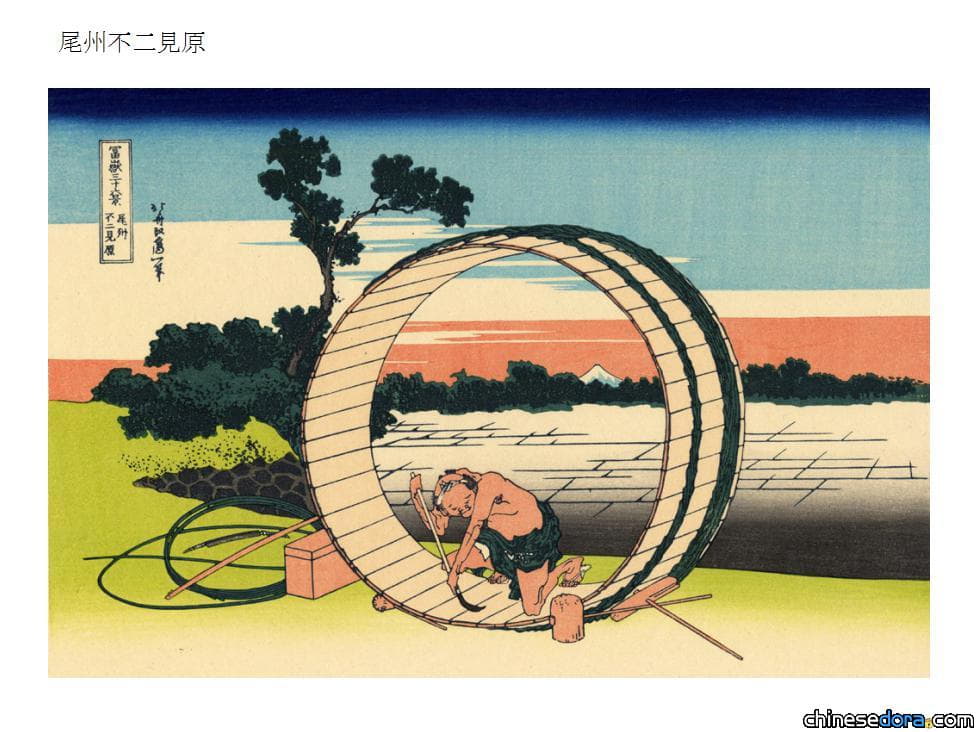 日本] 古今融合！哆啦A夢浮世繪木版畫新作《富嶽三十六景．尾州不二見 