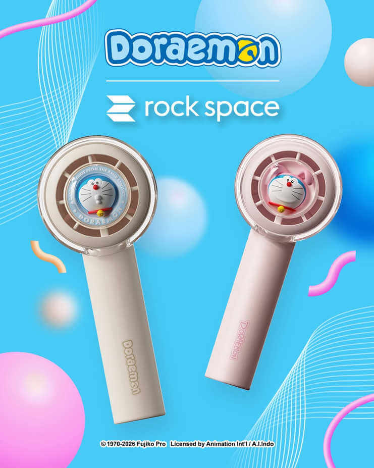 [國際] ROCK SPACE 哆啦A夢聯名手持風扇登陸印尼、新加坡　OH!SOME 門市同步開賣